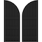 Ekena Millwork Americraft 6-Board (3 Batten) Wood Joined Board-n-Batten Shutters w/ Arch Top, ARW401BQ621X77BLH, PR ARW401BQ621X77BLH - alternate 1